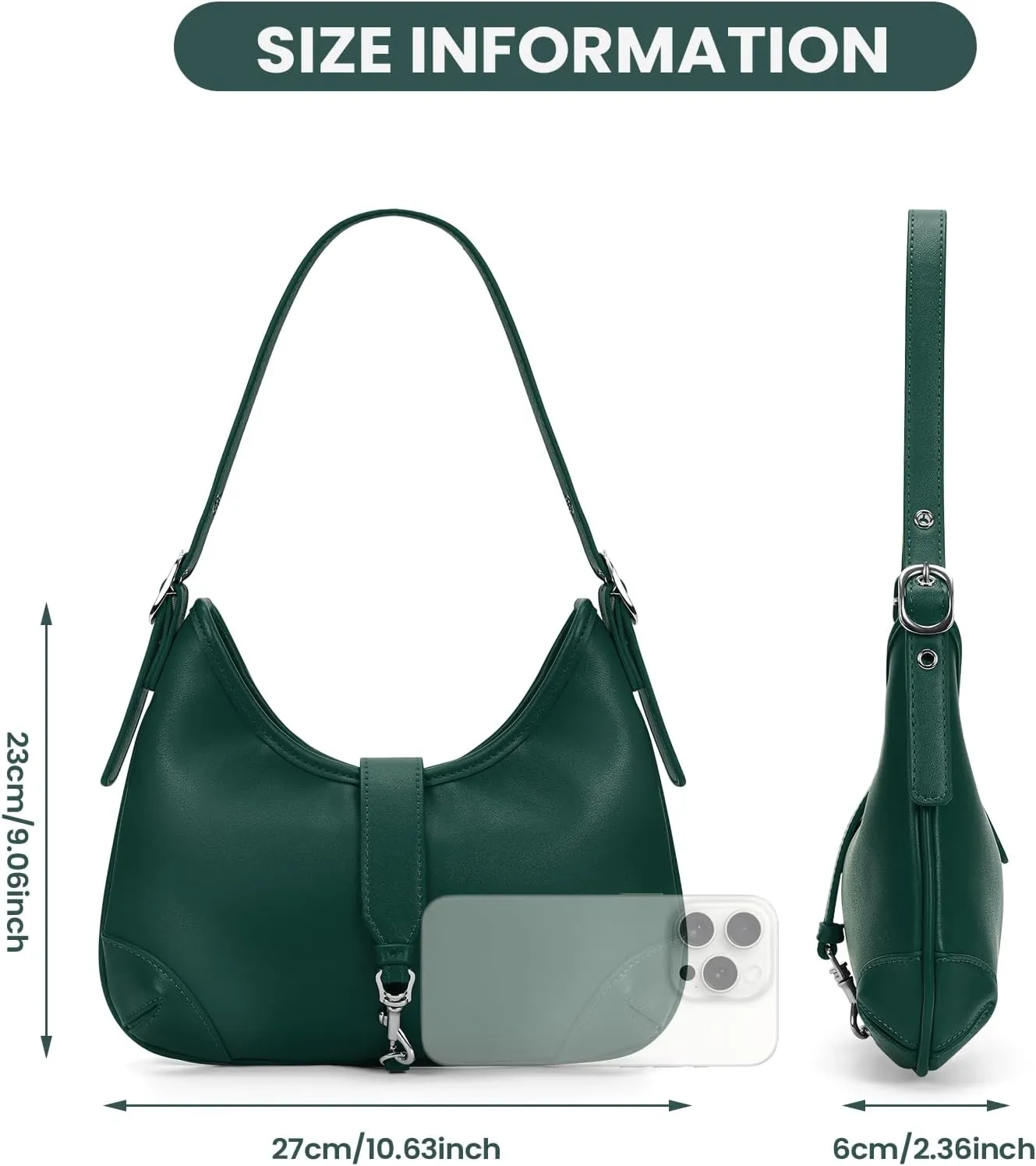Crescent Shoulder Bag Y2k Hobo Bags for Women Faux Leather Designer Purses Trendy Half Moon Underarm Handbag with Zipper