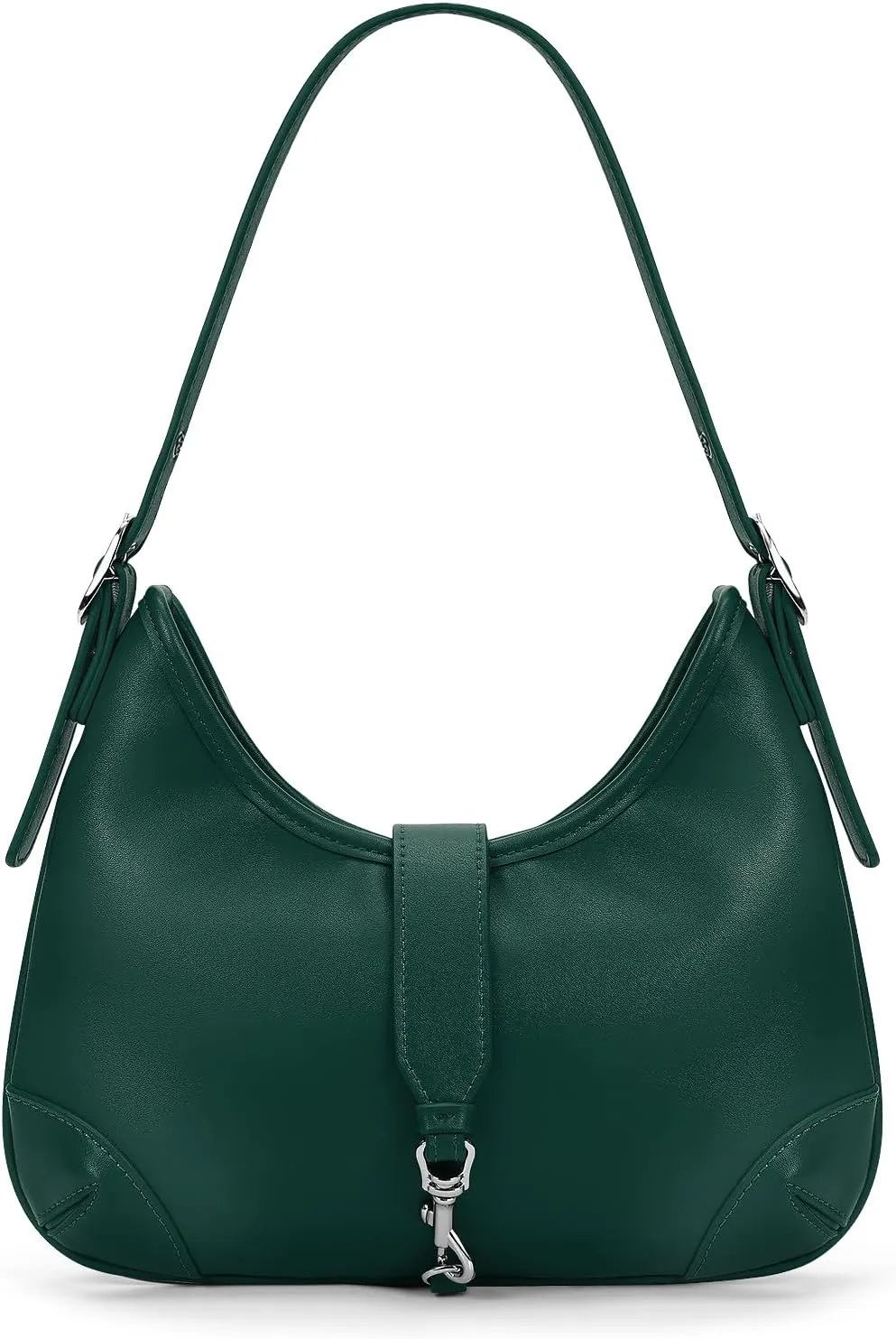 Crescent Shoulder Bag Y2k Hobo Bags for Women Faux Leather Designer Purses Trendy Half Moon Underarm Handbag with Zipper