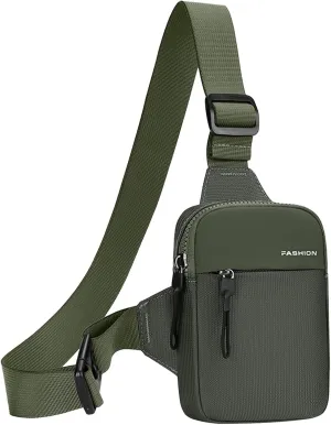 Cute Backpack for Teen s with Charger Men Chest Bag Fashion Wallet Casual Shoulder Bag (Green, One Size)