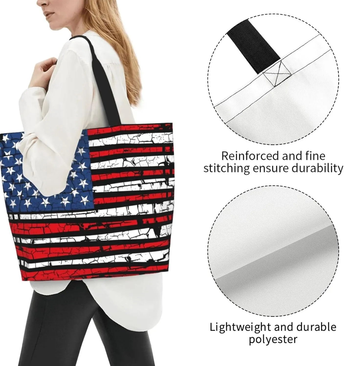 Dirt Track Lights Flag Motocross Women's Tote Bag Large Capacity Single Shoulder Bags Handbag for Shopping Work