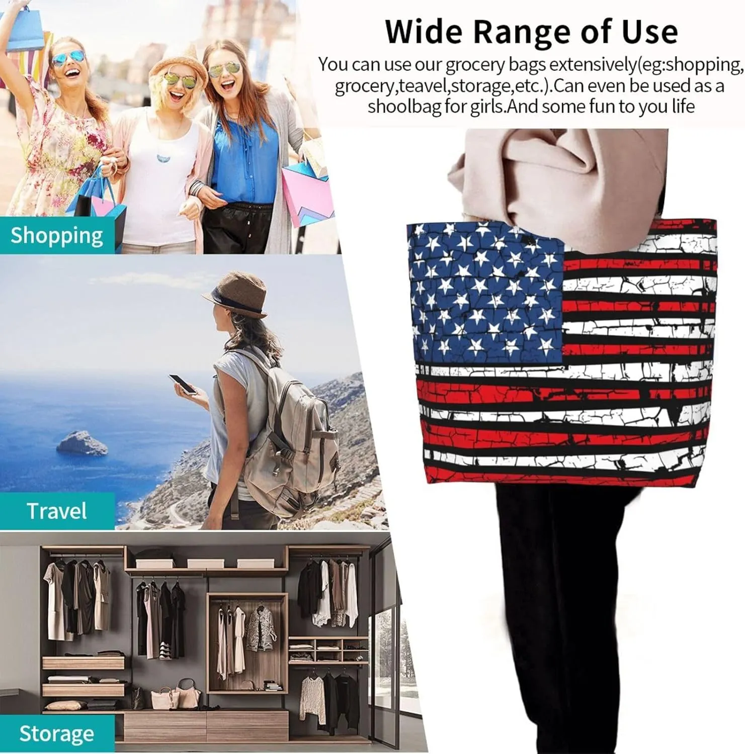 Dirt Track Lights Flag Motocross Women's Tote Bag Large Capacity Single Shoulder Bags Handbag for Shopping Work