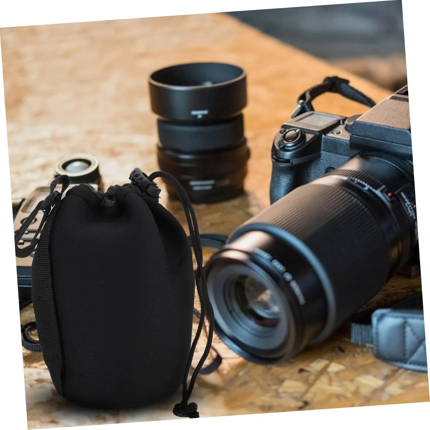DOITOOL 2 Pcs Lens Bags Pouches Padded Camera Lens Pouch Neoprene for Dslr Accessories