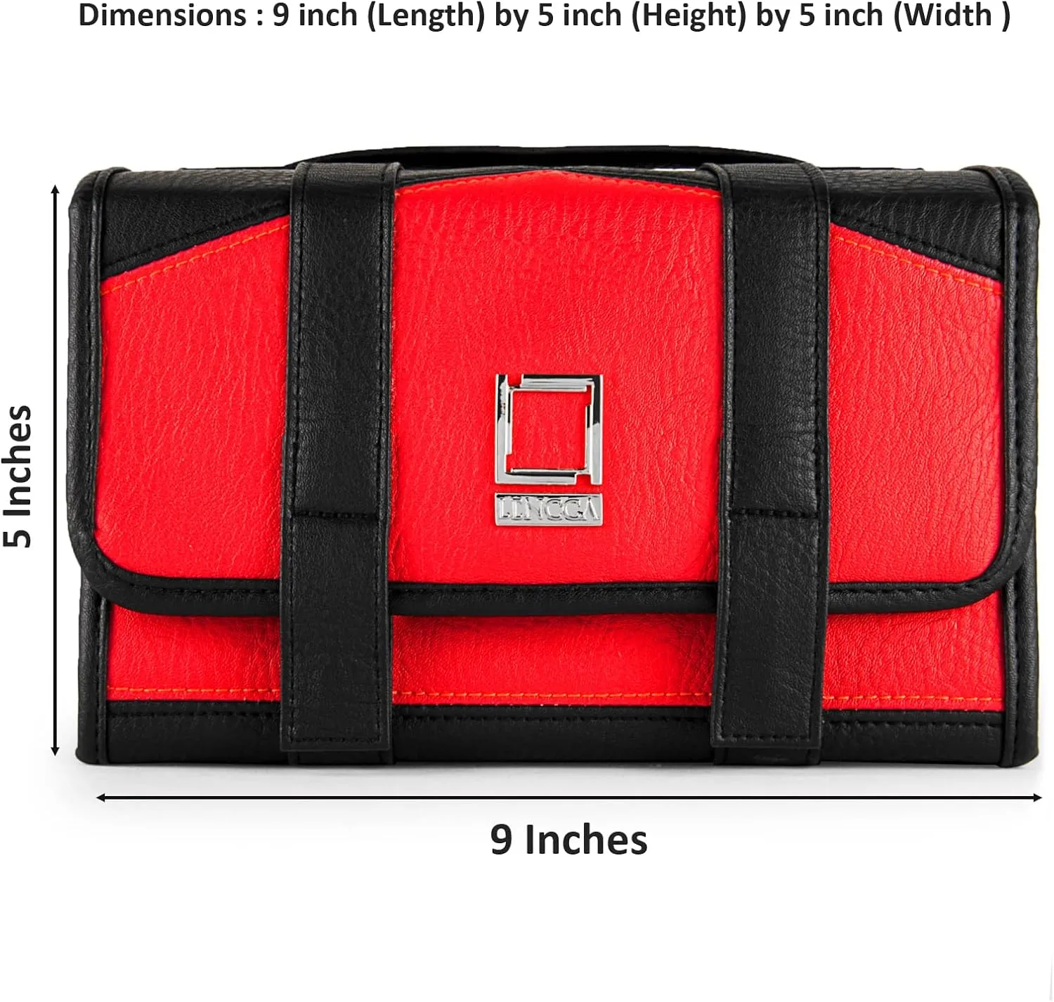 eBigValue ravel Hanging Toiletry Bag for Men Women Travel Kit Shaving Bag Waterproof Large Makeup Bag Wash Bag Makeup Organizer Cosmetic Case for Bathroom Shower, Medium, Red/Magenta