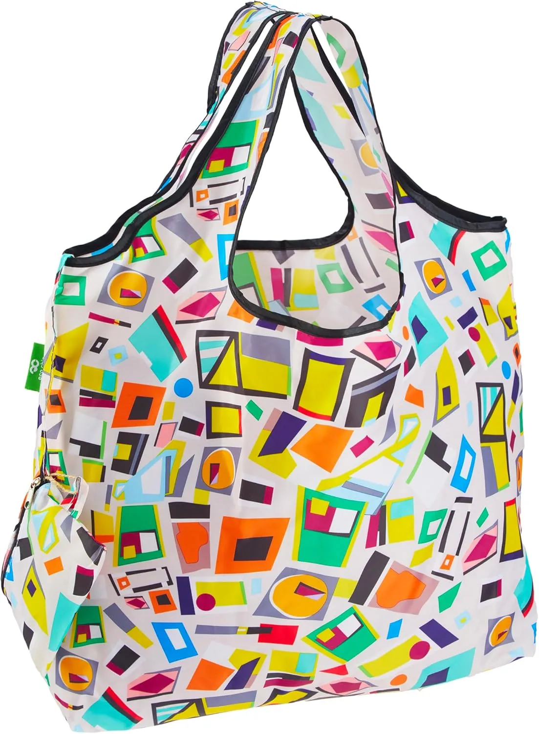 ECO CHIC Foldable Reusable Large Grocery Bags - Foldable Grocery Bags - Lightweight, Recycled & Reusable Shopping Bag - Waterproof, Packable Tote Fitting in Fine Grocery Bag Carrier
