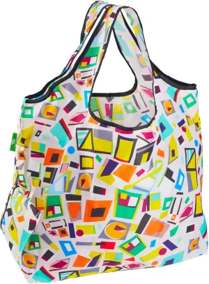 ECO CHIC Foldable Reusable Large Grocery Bags - Foldable Grocery Bags - Lightweight, Recycled & Reusable Shopping Bag - Waterproof, Packable Tote Fitting in Fine Grocery Bag Carrier