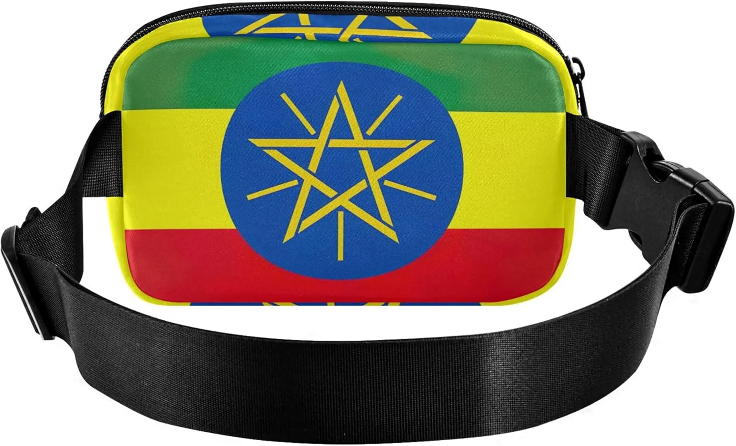 Ethiopia Flag Fanny Packs Women Designer Hip Bag Belt Purse Waterproof Waist Pouches for Men