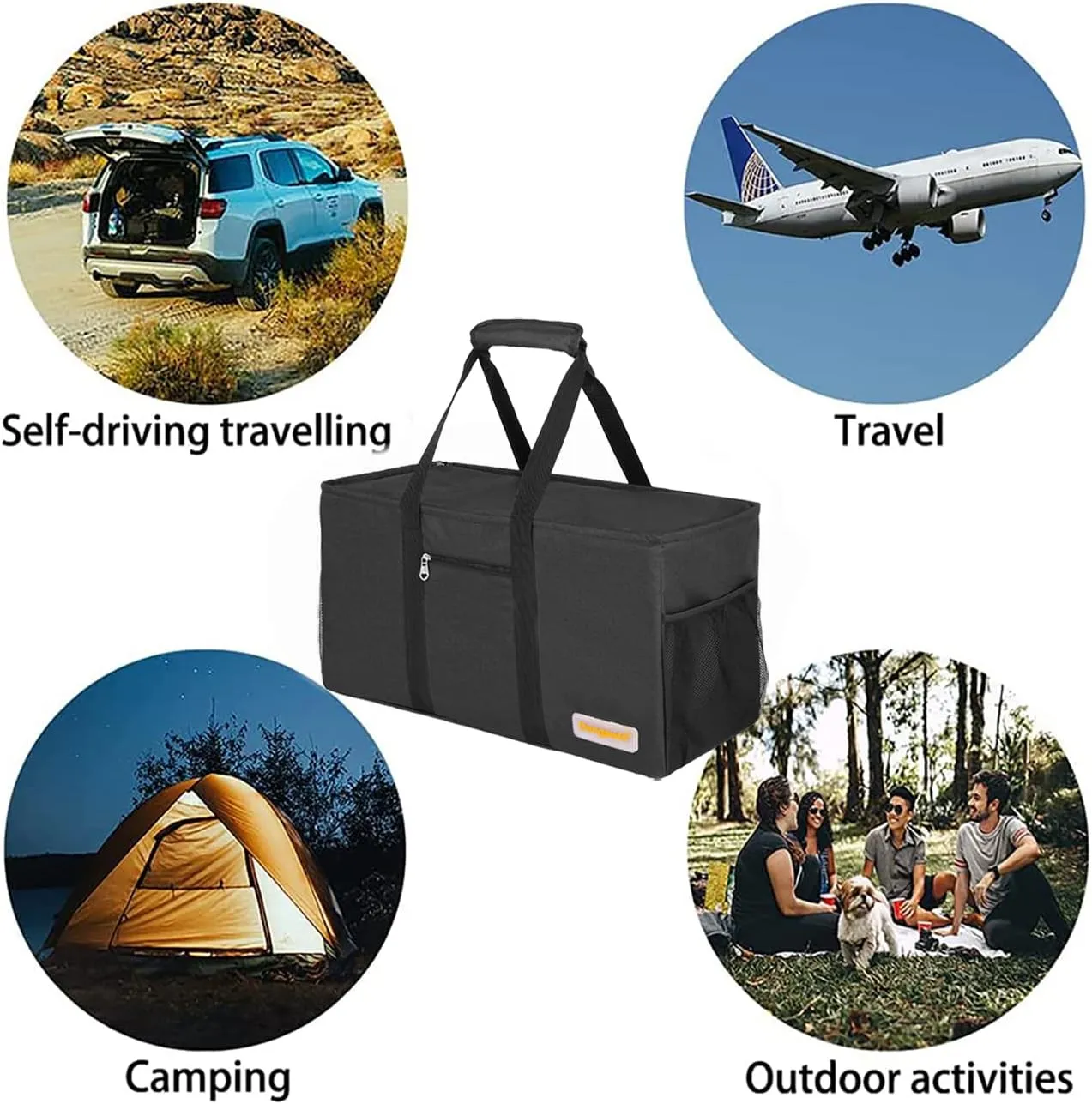 Extra Large Utility Tote - Reusable Shopping Bags, Waterproof Beach Bag, Foldable Storage