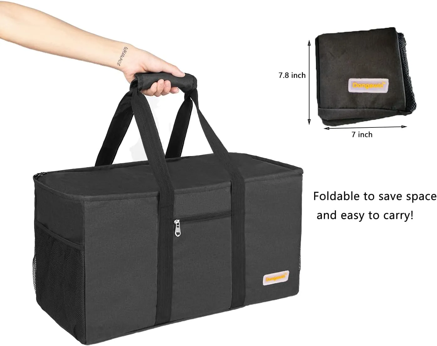 Extra Large Utility Tote - Reusable Shopping Bags, Waterproof Beach Bag, Foldable Storage