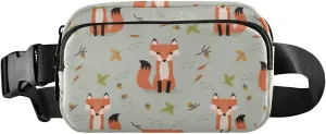 Fanny Pack for Women Men Cute Fox Autumn Belt Waist Pack Bum Bag Wallets for Running Cycling Hiking Travel Workout with Adjustable Strap