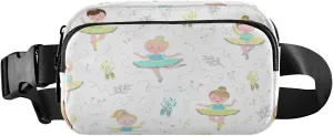 Fanny Packs for Women Men Ballerina Ballet Flowers Belt Bag Waist Pouch Packs Crossbody Bag Running Hiking Fanny Pack Gifts for Girls Boys