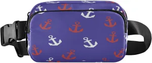 Fanny Packs for Women Men Chic Anchors Pattern Sea Belt Bag Waist Pouch Packs Crossbody Bag Running Hiking Fanny Pack Gifts for Girls Boys