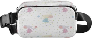 Fanny Packs for Women Men Color Floral Mice Belt Bag Waist Pouch Packs Crossbody Bag Running Hiking Fanny Pack Gifts for Girls Boys