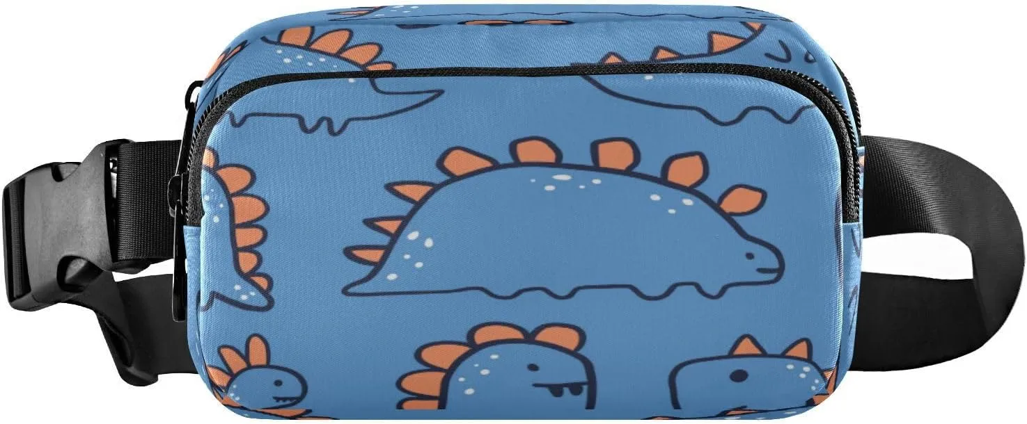 Fanny Packs for Women Men Cute Dinosaurs Dino Belt Bag Waist Pouch Packs Crossbody Bag Running Hiking Fanny Pack Gifts for Girls Boys