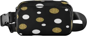Fanny Packs for Women Men Gold Dots Polka Point Belt Bag Waist Pouch Packs Crossbody Bag Running Hiking Fanny Pack Gifts for Girls Boys