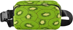 Fanny Packs for Women Men Green Kiwifruit Belt Bag Waist Pouch Packs Crossbody Bag Running Hiking Fanny Pack Gifts for Girls Boys
