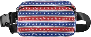 Fanny Packs for Women Men Independence Memorial Day Belt Bag Waist Pouch Packs Patriotic Crossbody Bag Running Hiking Fanny Pack Gifts for Girls Boys