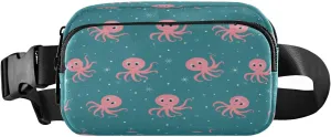 Fanny Packs for Women Men Pink Octopuses Belt Bag Waist Pouch Packs Crossbody Bag Running Hiking Fanny Pack Gifts for Girls Boys