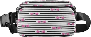 Fanny Packs for Women Men Pink Stars Bow Belt Bag Waist Pouch Packs Crossbody Bag Running Hiking Fanny Pack Gifts for Girls Boys