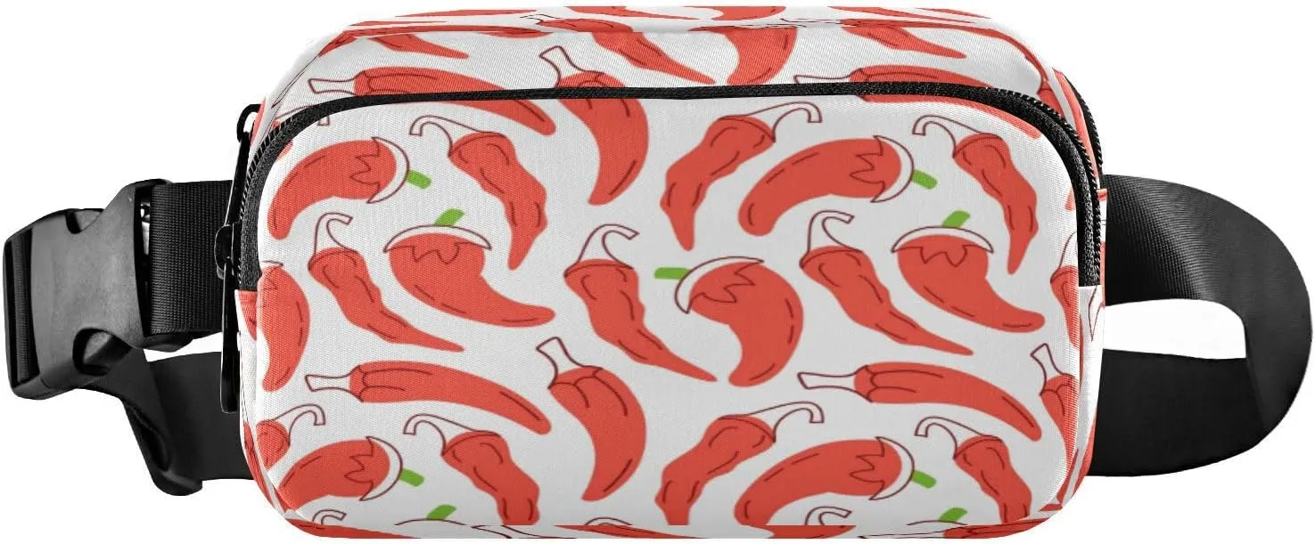 Fanny Packs for Women Men Red Chilli Capsicum Belt Bag Waist Pouch Packs Pepper Crossbody Bag Running Hiking Fanny Pack Gifts for Girls Boys