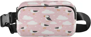 Fanny Packs for Women Men Seagulls Puffin Cloud Belt Bag Waist Pouch Packs Crossbody Bag Running Hiking Fanny Pack Gifts for Girls Boys