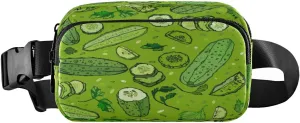 Fanny Packs for Women Men Vegetables Spices Cucumber Parsley Belt Bag Waist Pouch Packs Crossbody Bag Running Hiking Fanny Pack Gifts for Girls Boys