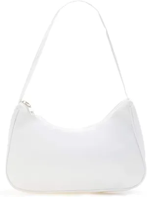 Fashion Solid Color Underarm Bag Nylon Hobos Bag Women Zipper Shoulder Bag