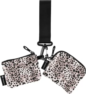 Fashionable Leopard Print Zip Around Wristlet Wallet for Women Portable Detachable Dual Pocket Keychain Wallet Wrist Wallet