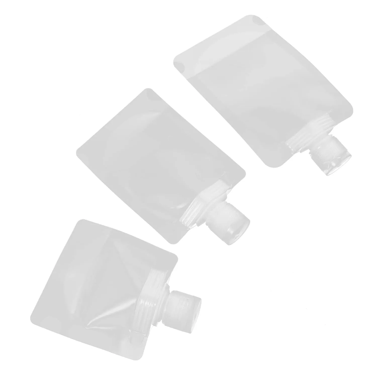 FRCOLOR Cosmetics Squeeze Bag Set 15pcs Travel Toiletries Compliant Leakproof Pouches for Shampoo Lotion Wash