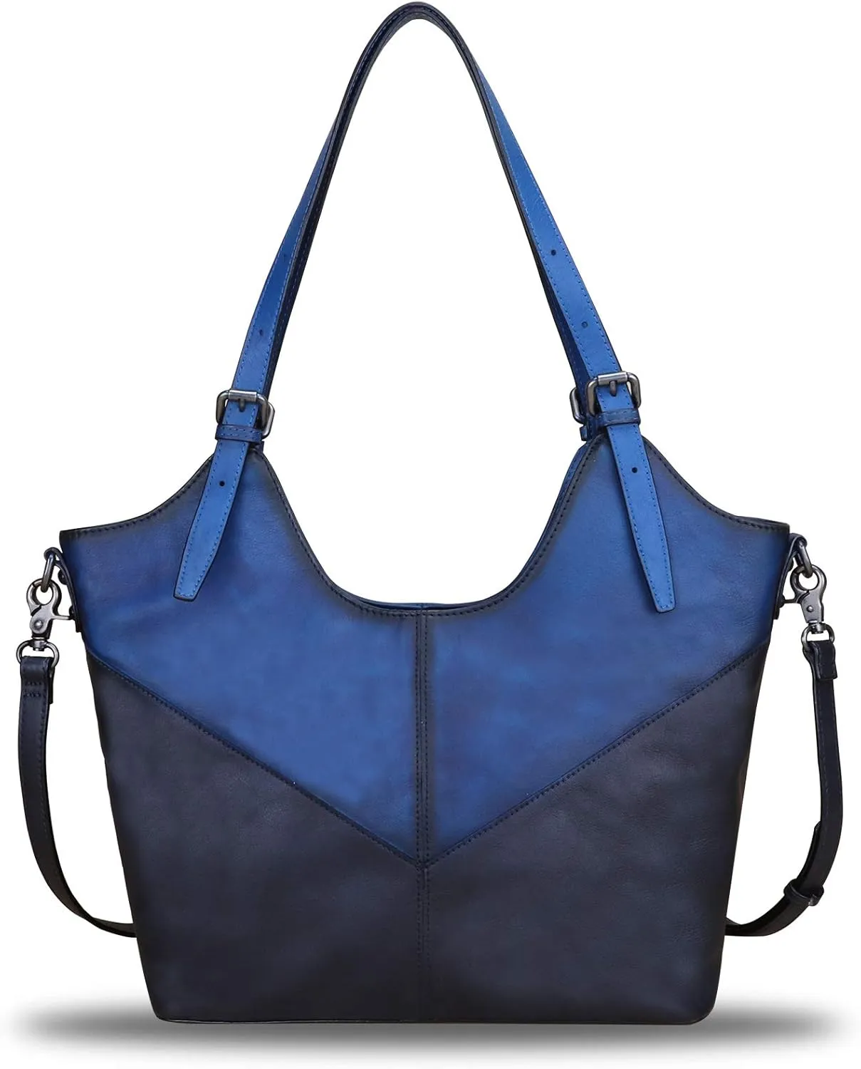 Genuine Leather Handbags for Women Purses Retro Satchel Vintage Handmade Shoulder Bag Cowhide Top Handle Handbag Totes