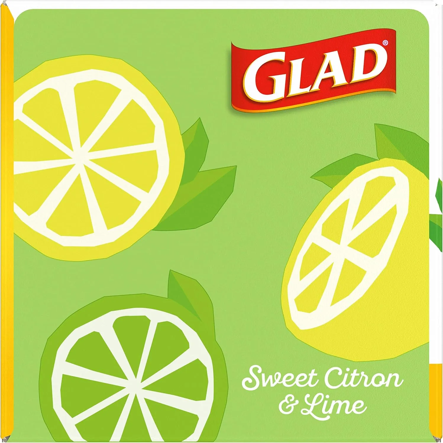 Glad Odorshield Small Drawstring Trash Bags, 4 Gal, Sweet Citron and Lime, 80 Ct, Pack May Vary