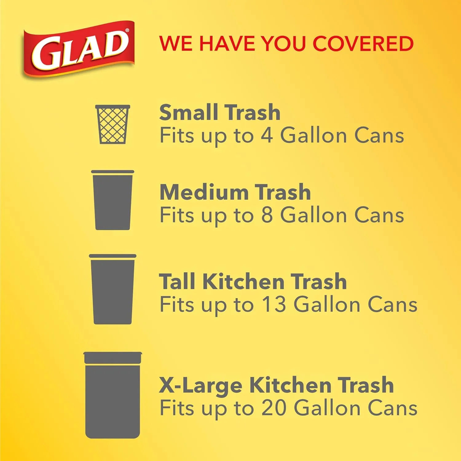 Glad Odorshield Small Drawstring Trash Bags, 4 Gal, Sweet Citron and Lime, 80 Ct, Pack May Vary