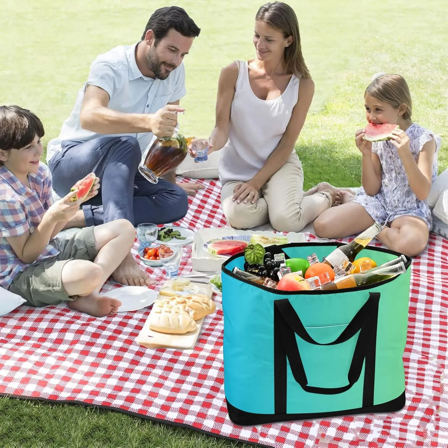 Gradients Tote Bag for Women with Zipper Reusable Grocery Bags Insulated Cooler Bag Shopping Bags Handbags Totes