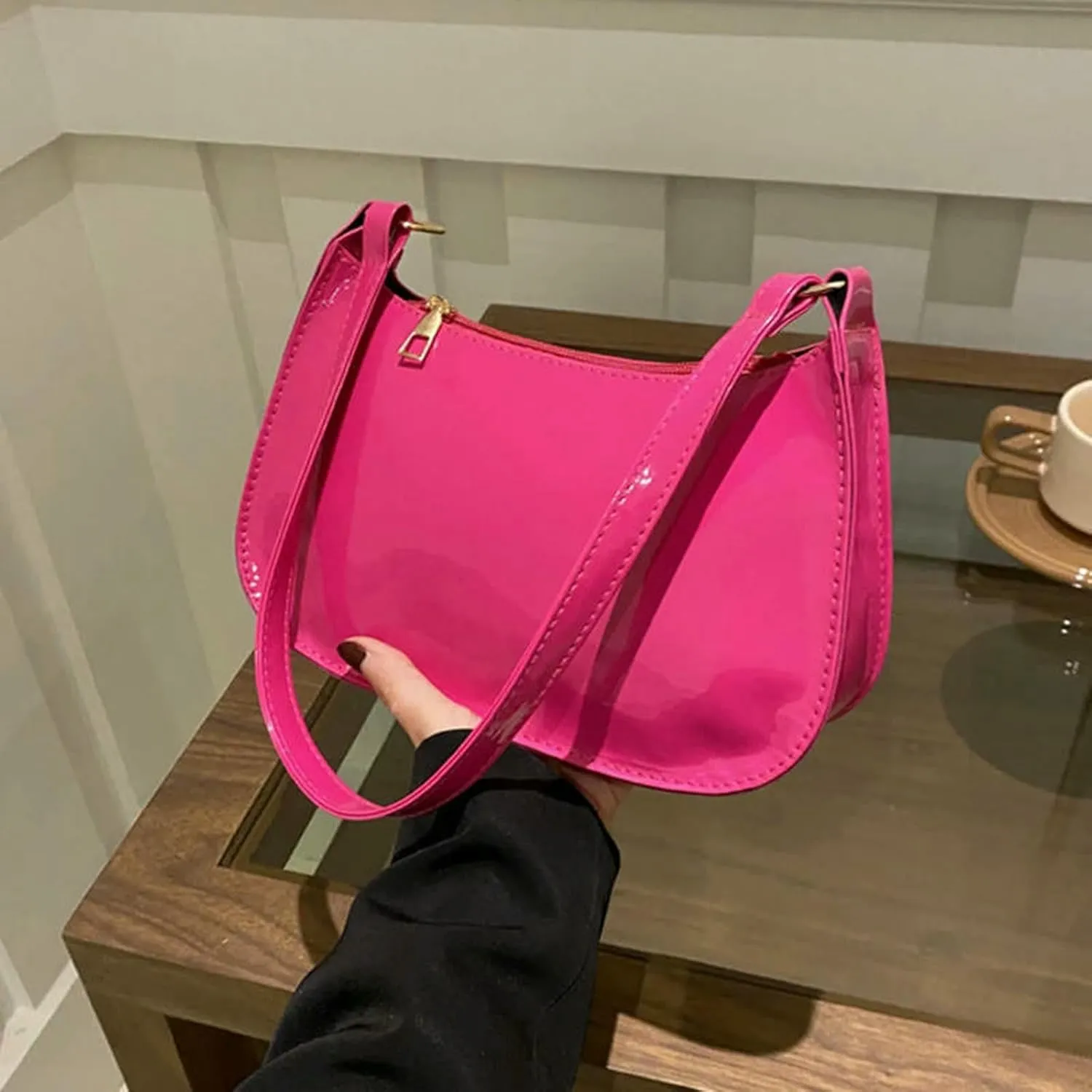Handbag Women Solid Shoulder Underarm Bag Women'S Fashion Handbags Casual Hobos Purses And Handbag Ladies Hand Bags
