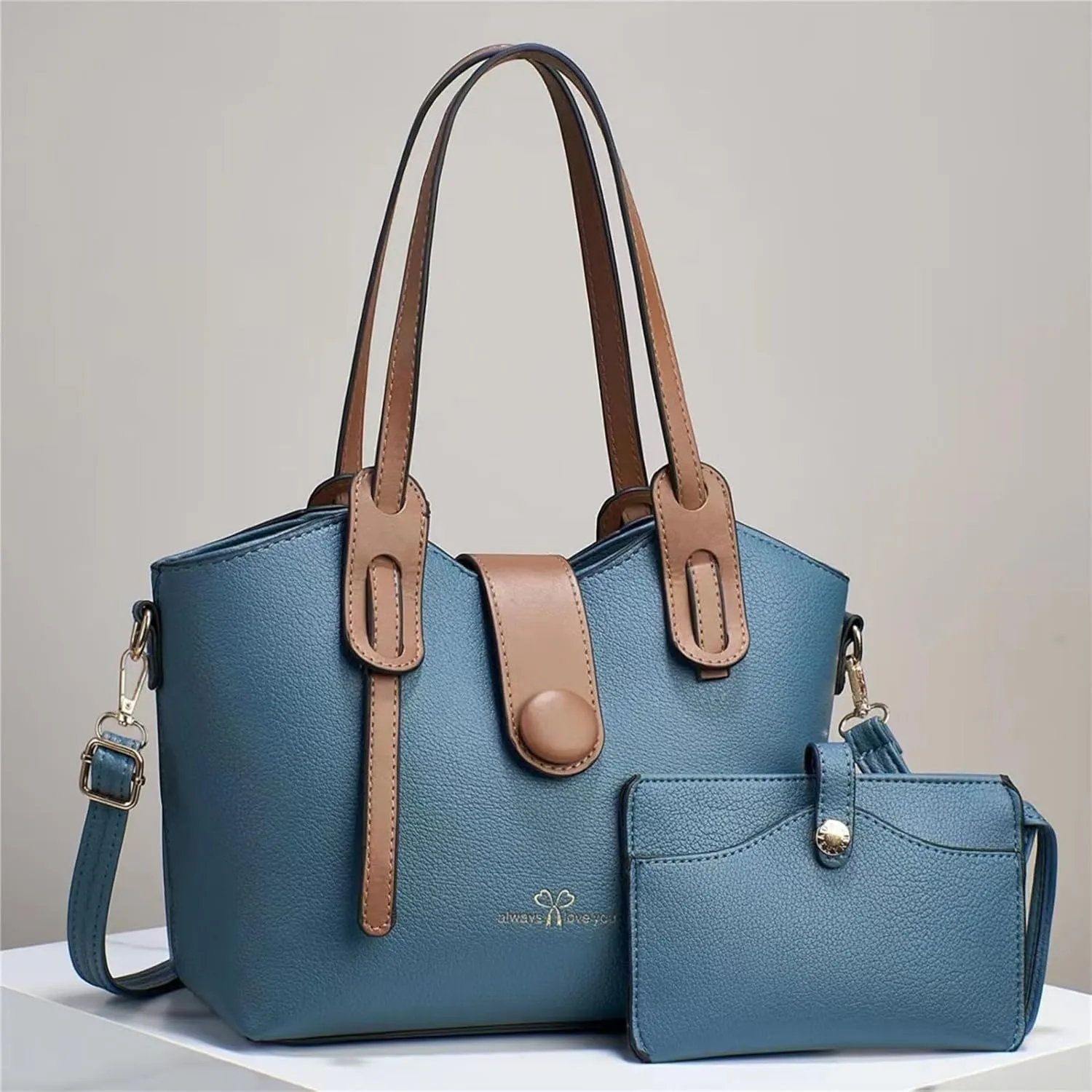 Handbags For Women Large Capacity 2 Piece Bags Single Shoulder Mother And Child Handbags For Work Shopping Travel