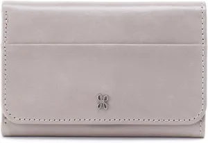 HOBO Jill Trifold Leather Wallet for Women, Snap Closure