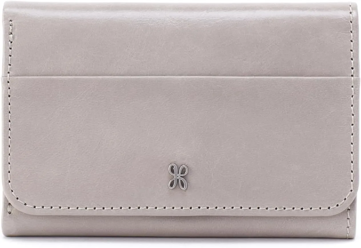 HOBO Jill Trifold Leather Wallet for Women, Snap Closure