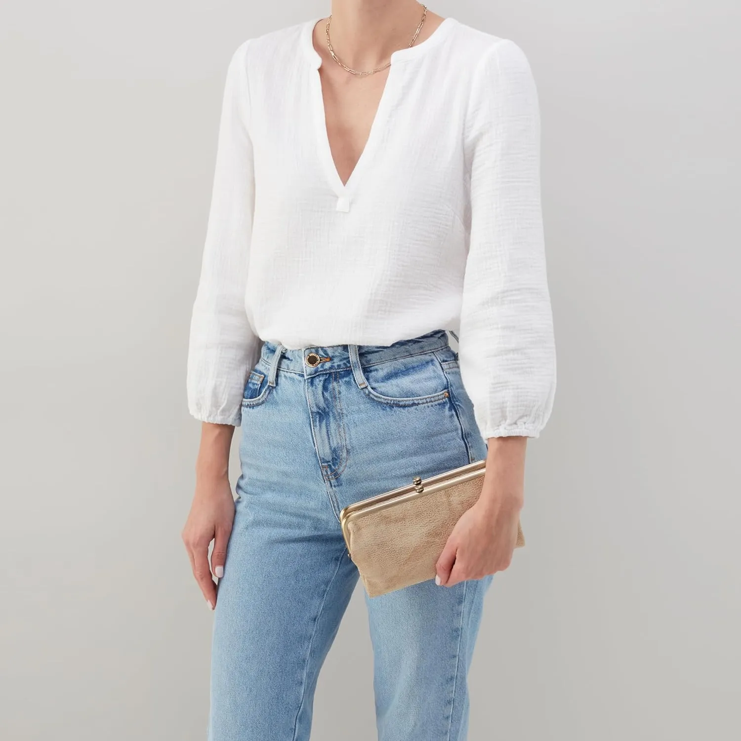HOBO Lauren Leather Clutch Wallet for Women