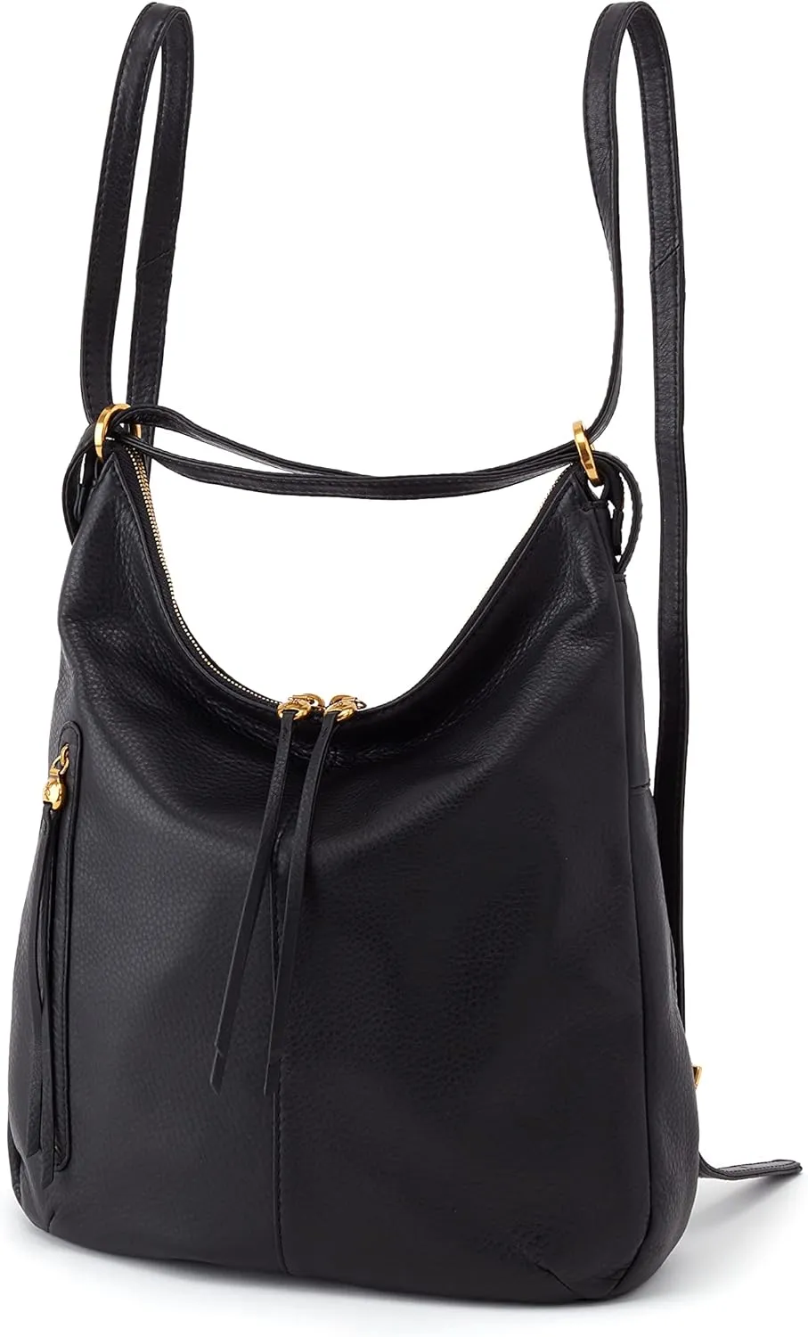HOBO Merrin Leather Bucket Backpack Convertible to Shoulder Bag for Women