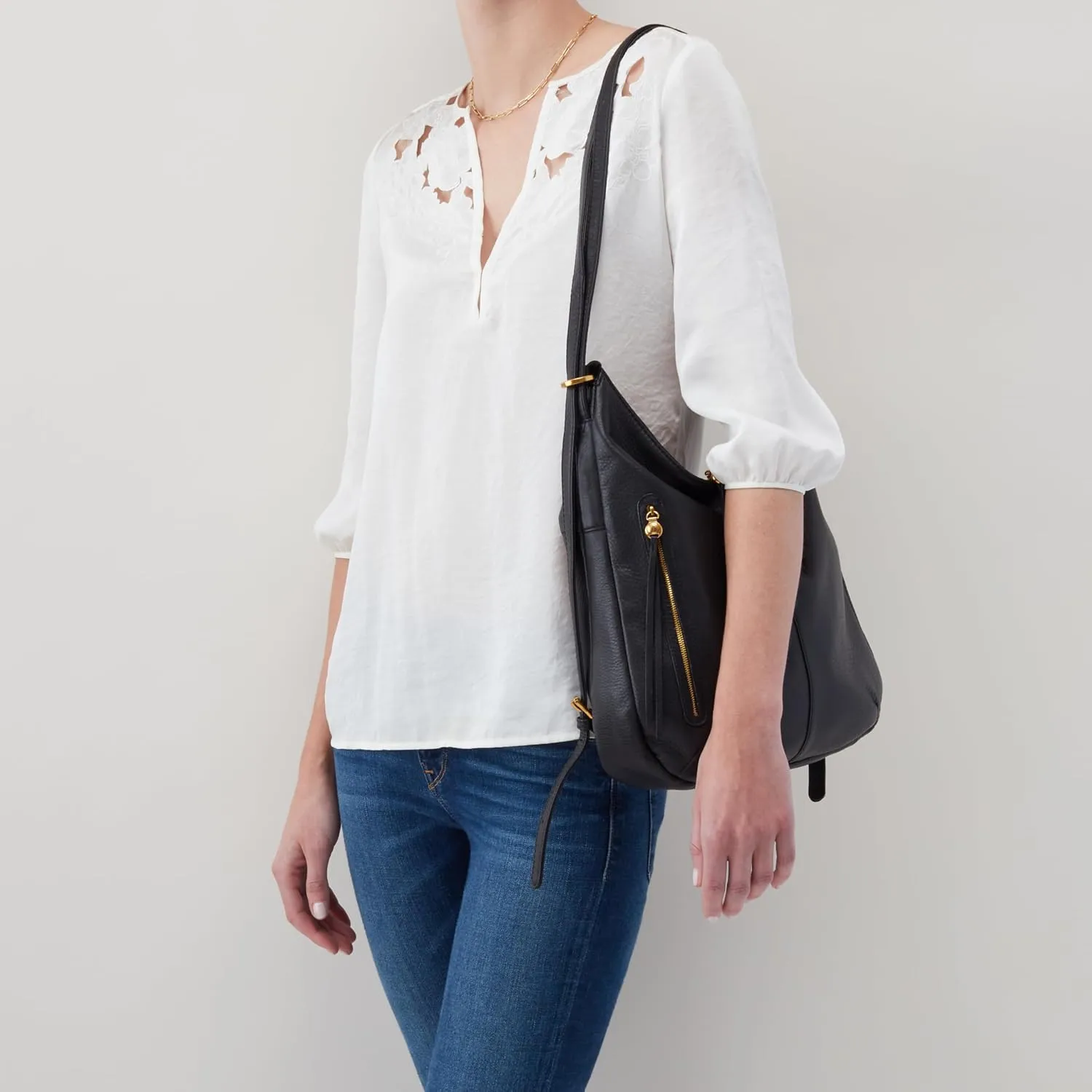 HOBO Merrin Leather Bucket Backpack Convertible to Shoulder Bag for Women