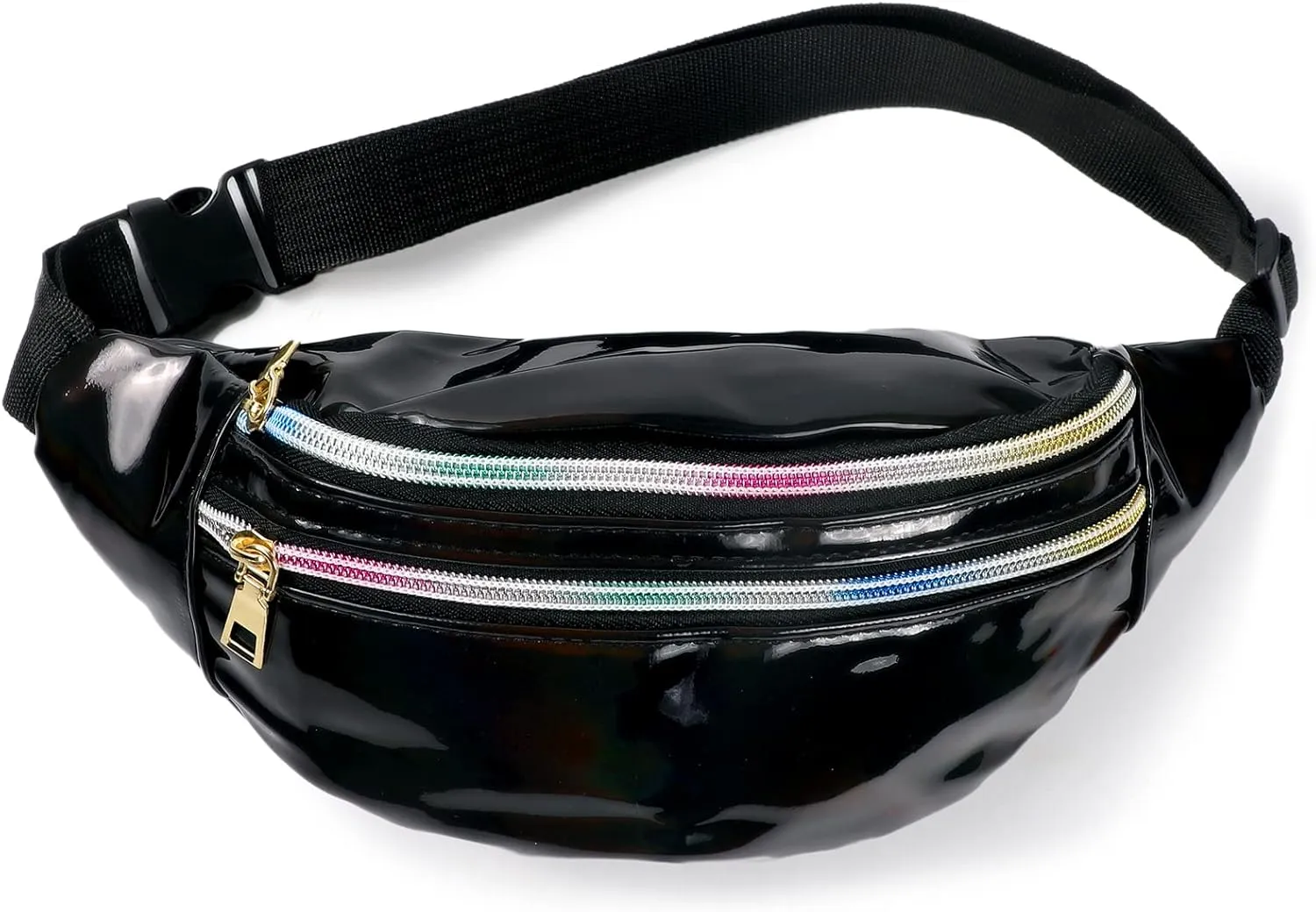 Holographic Fanny Packs for Women Festival Party Rave Shiny Phanny Pack Travel Hiking Waist Packs