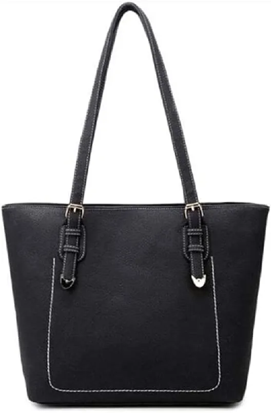 JSEIAJB Bucket Bag Womens Purse Leather Shopper Hobos Shoulder Bags (Black, red, brown)