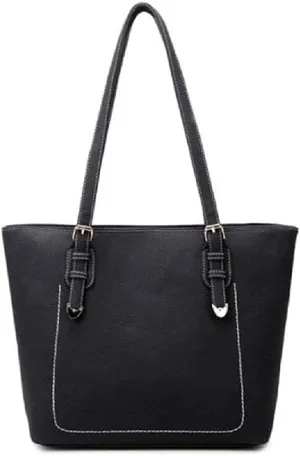 JSEIAJB Bucket Bag Womens Purse Leather Shopper Hobos Shoulder Bags (Black, red, brown)