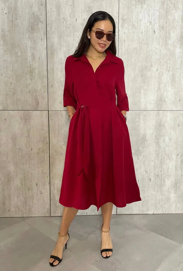 Katie (Plus Size) Dress (Sash Included)
