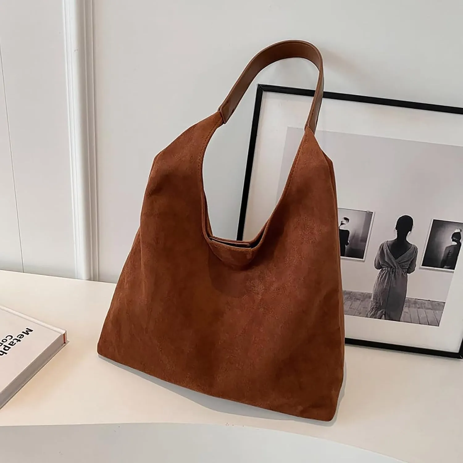 Large Messenger Bag Tote Bags For Women Work Bags Suede Slouchy Bag Handbag Tote Handbag