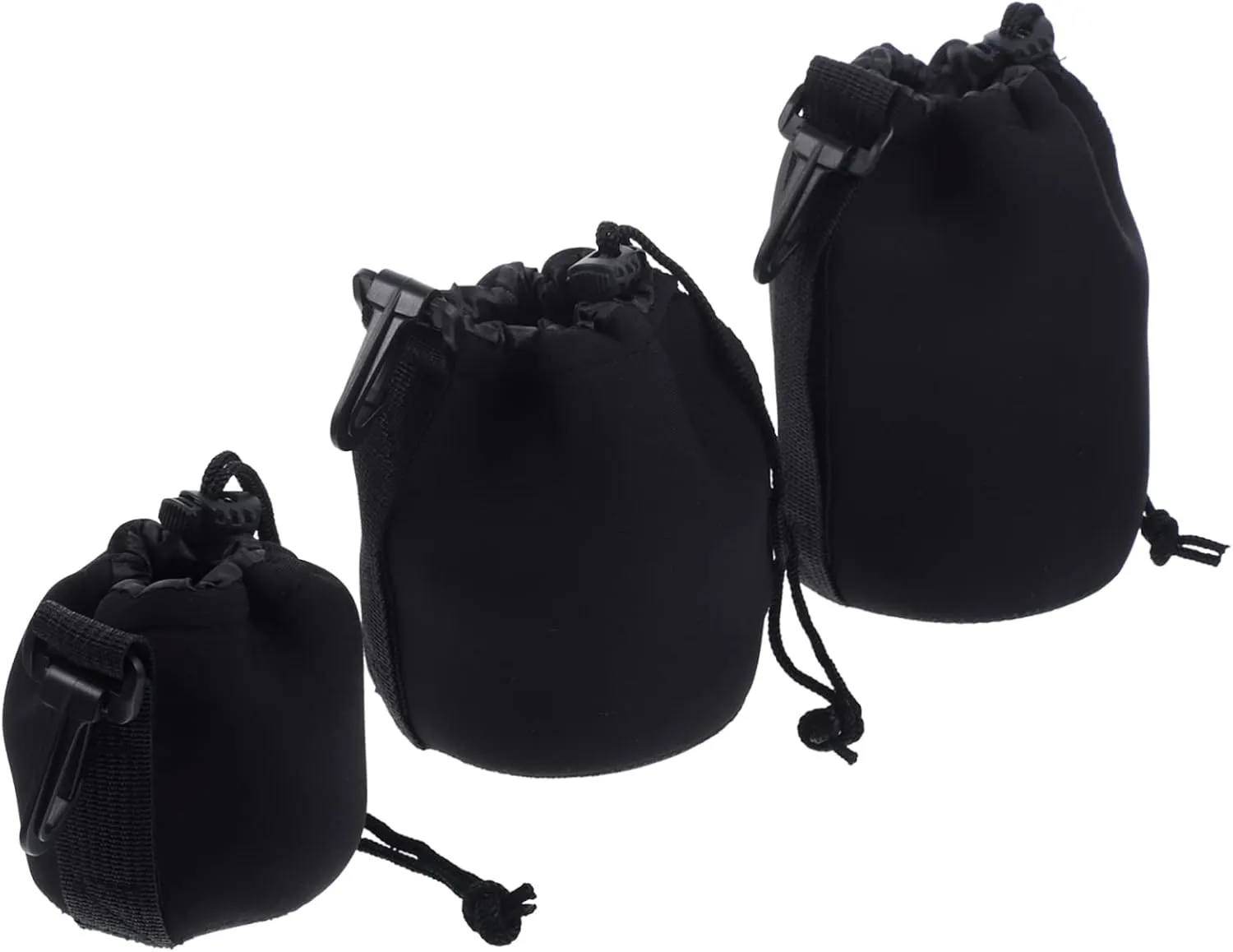 Large Neoprene Camera Lens Bag Drawstring Lens Pouch for Outdoor Protection