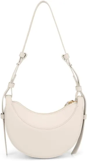 Leather Crescent Bag for Women Hobo Sling Crossbody Bag Purse Retro Shoulder Handbag Solid Saddle Bag Dumpling Bag