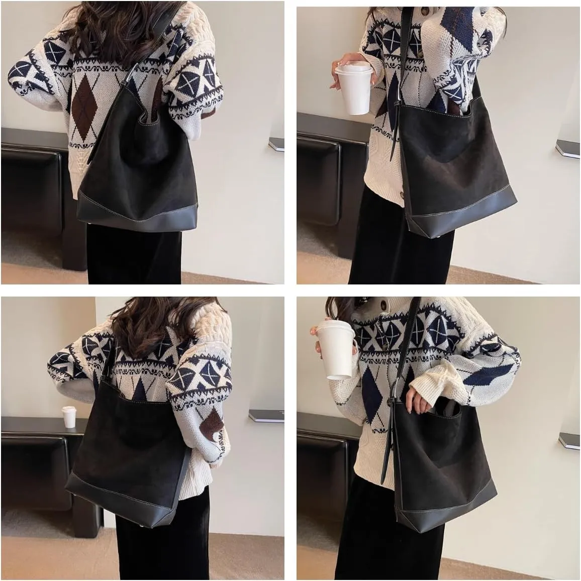 Leather Crossbody Bags for Women Leather Tote Bag Everything Tote Bag Work Tote Bags for Women Aesthetic