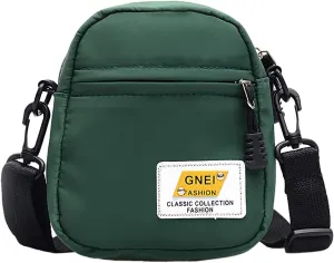 Leather Shoulder Bag for Women 2022 New Korean Fashion Simple Casual One Shoulder Crossbody Nylon (Green, One Size)