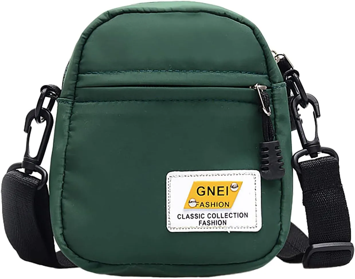Leather Shoulder Bag for Women 2022 New Korean Fashion Simple Casual One Shoulder Crossbody Nylon (Green, One Size)