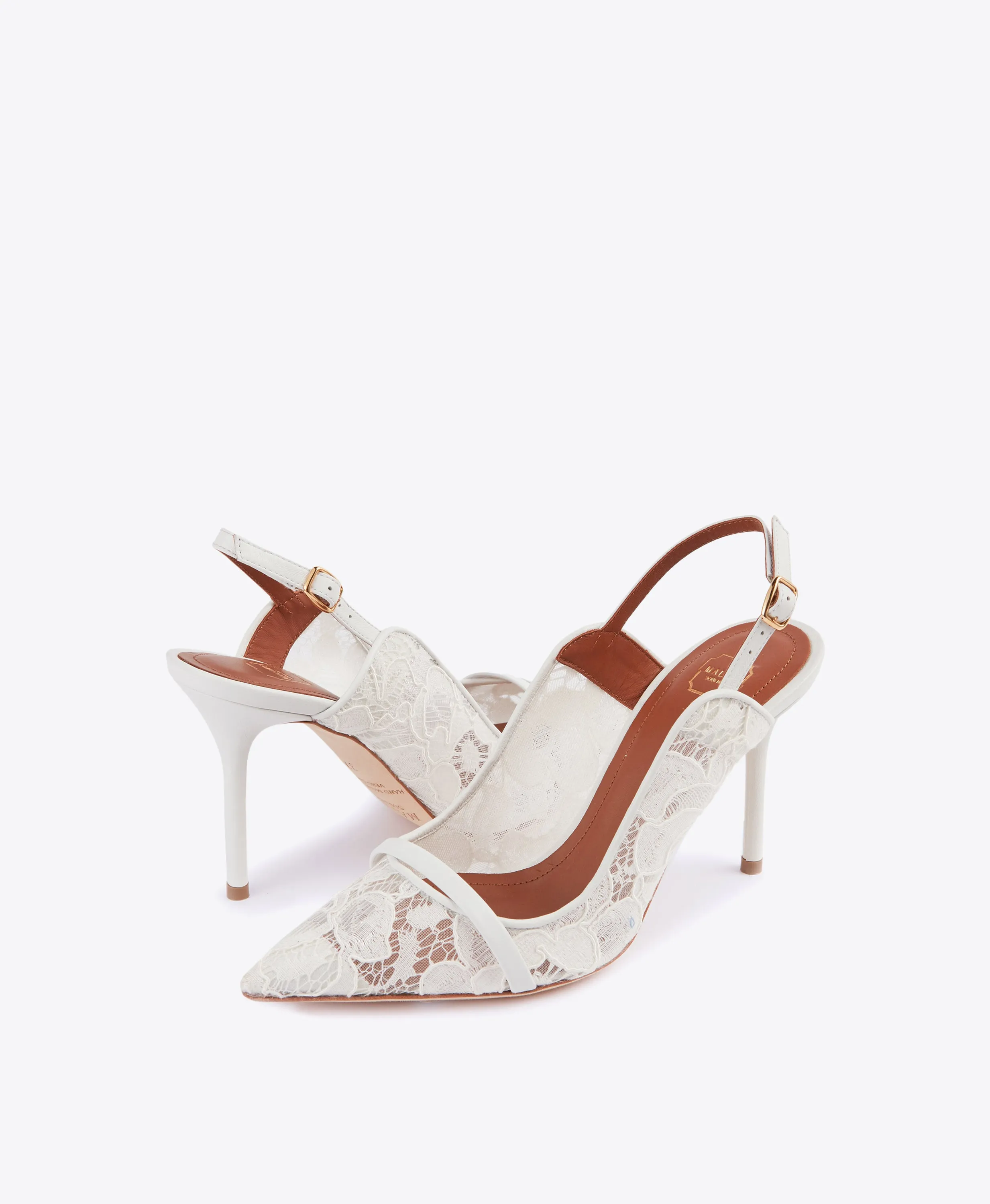 Marion 85 White Lace Slingback